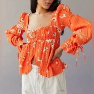 Urban Outfitters UO Allie Tie-Sleeve Blouse -size M